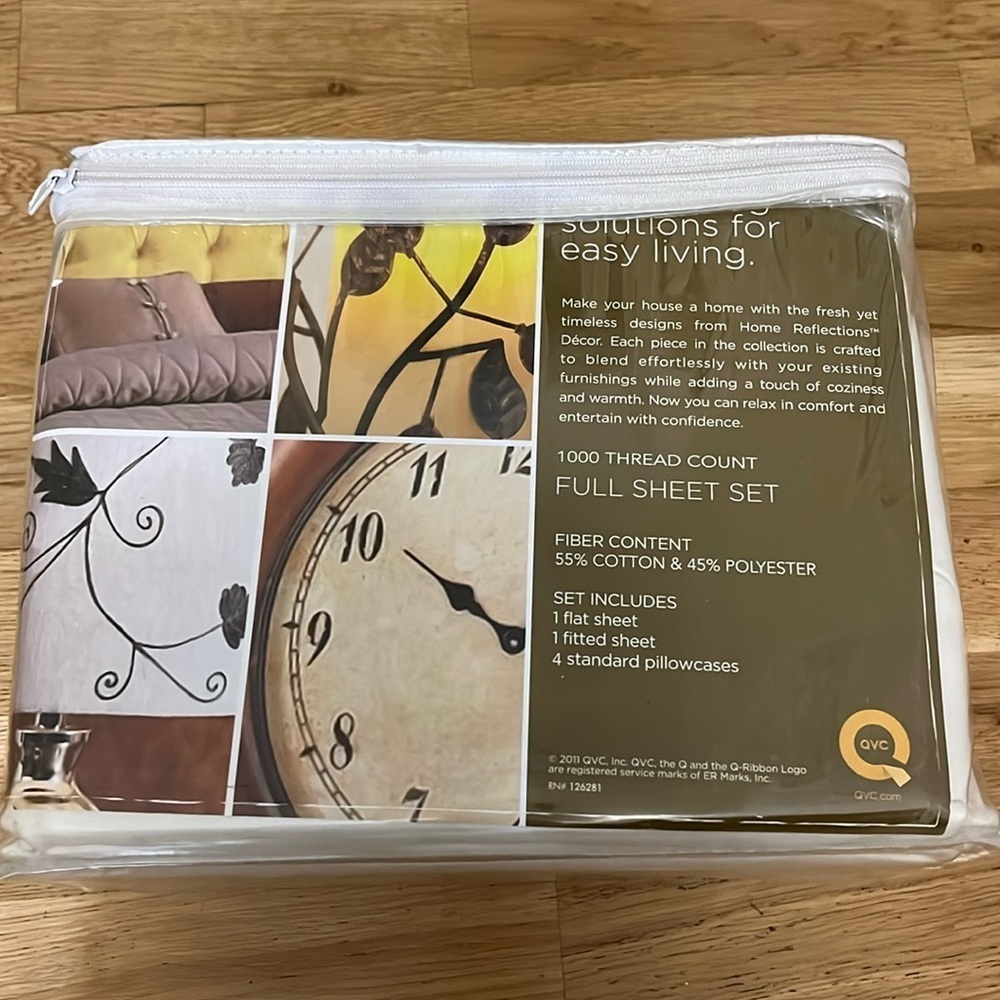QVC Home Reflections Decor Full Sheet Set
